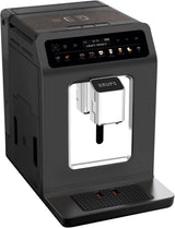 KRUPS Evidence One macchina per caffè espresso automatica con tubo per il latte, cappuccino one-touch, 12 bevande speciali, funzione 2 tazze, display a colori, macchina per caffè espresso, certificato TÜV, nero, EA895N10