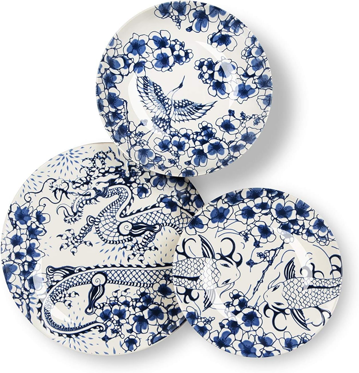 Servizio tavola Excelsa Zen, 18 pezzi, ceramica, bianco e blu