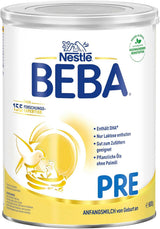 BEBA PRE Latte Iniziale dalla Nascita, Alimenti per Bambini con DHA, Solo Lattosio, Senza Olio di Palma, Confezione 3 (3 x 800g) Naty Shop