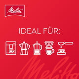 Melitta BellaCrema caffè decaffeinato in grani 4 x 1 kg caffè in grani non macinato per macchine da caffè completamente automatiche decaffeinato tostatura leggera tostatura tedesca 3 intensità