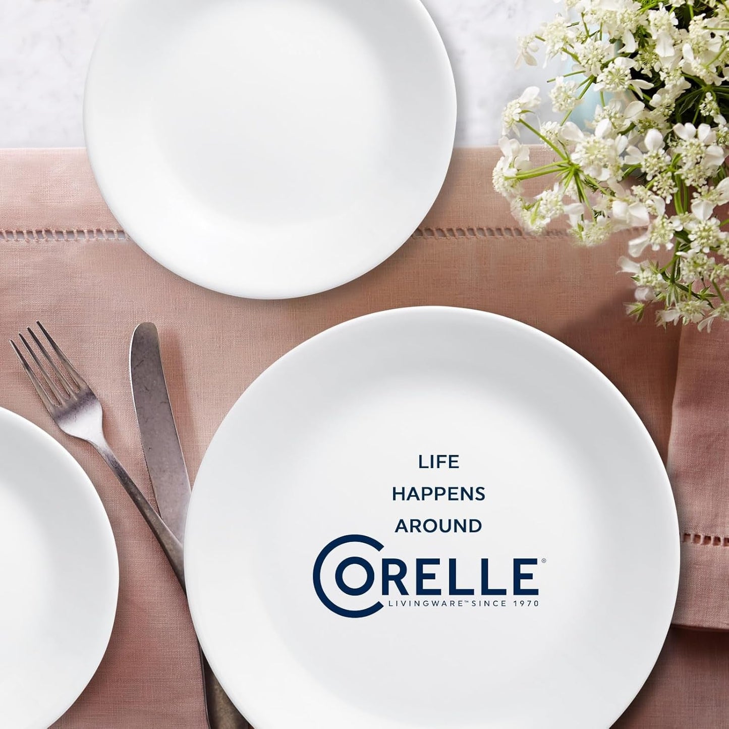 Set stoviglie per 6, 18 pezzi, infrangibile, bianco invernale, informazioni non disponibili, bianco invernale