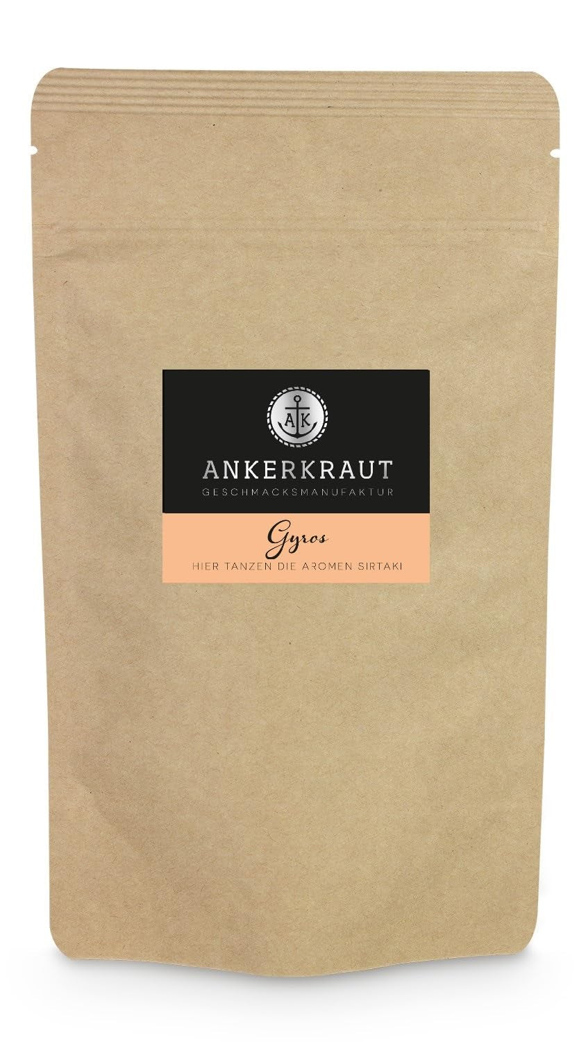 Ankerkraut Gyros, Gewürzmischung für Gyros, egal ob aus der Pfanne oder vom Grill, mit Zwiebel, Knoblauch, Maggiorana, Cumino, Pimento e altro, 80 g in Korkenglas