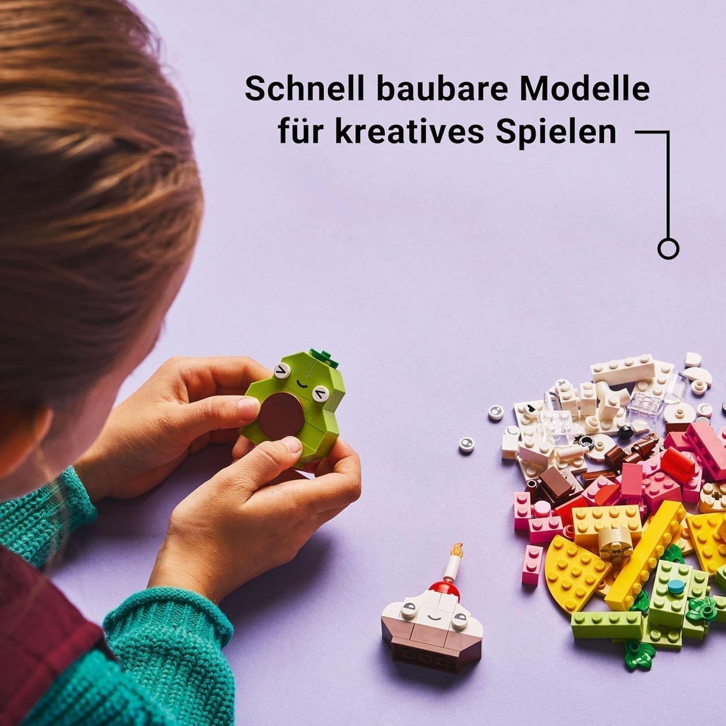 Divertimento creativo per costruire uno snack LEGO Classic, giocattolo alimentare per giochi di ruolo fantasiosi, set da costruzione per ragazzi e ragazze di 4 anni, cupcake, avocado, ghiacciolo e taco 11039 Set da costruzione Besuche den LEGO-Store