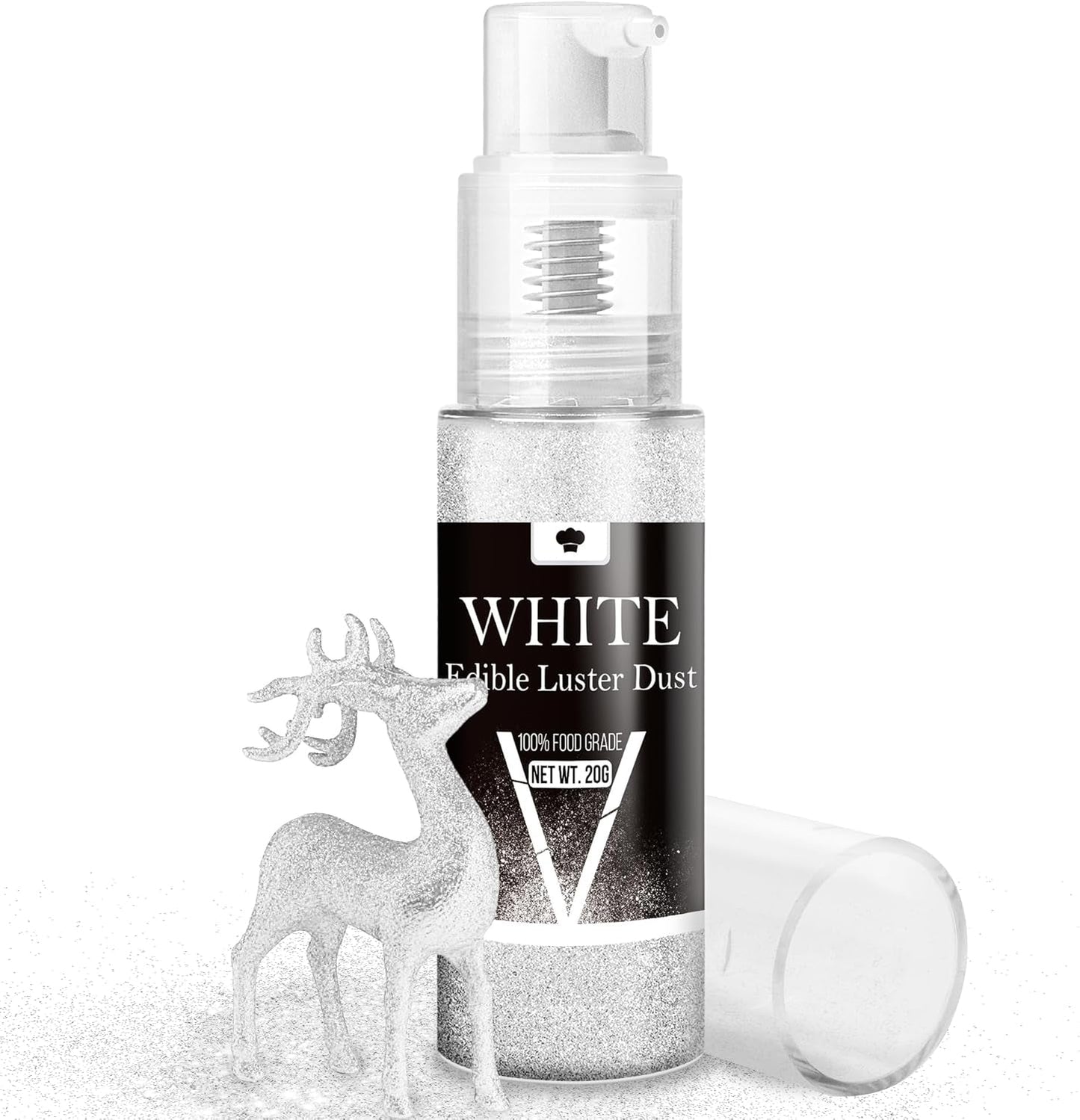 Set spray commestibile con glitter - Polvere glitter iridescente da 20 g per bevande, champagne, torte - Colorante alimentare metallico commestibile per cocktail, vino, liquori, dolci, torte