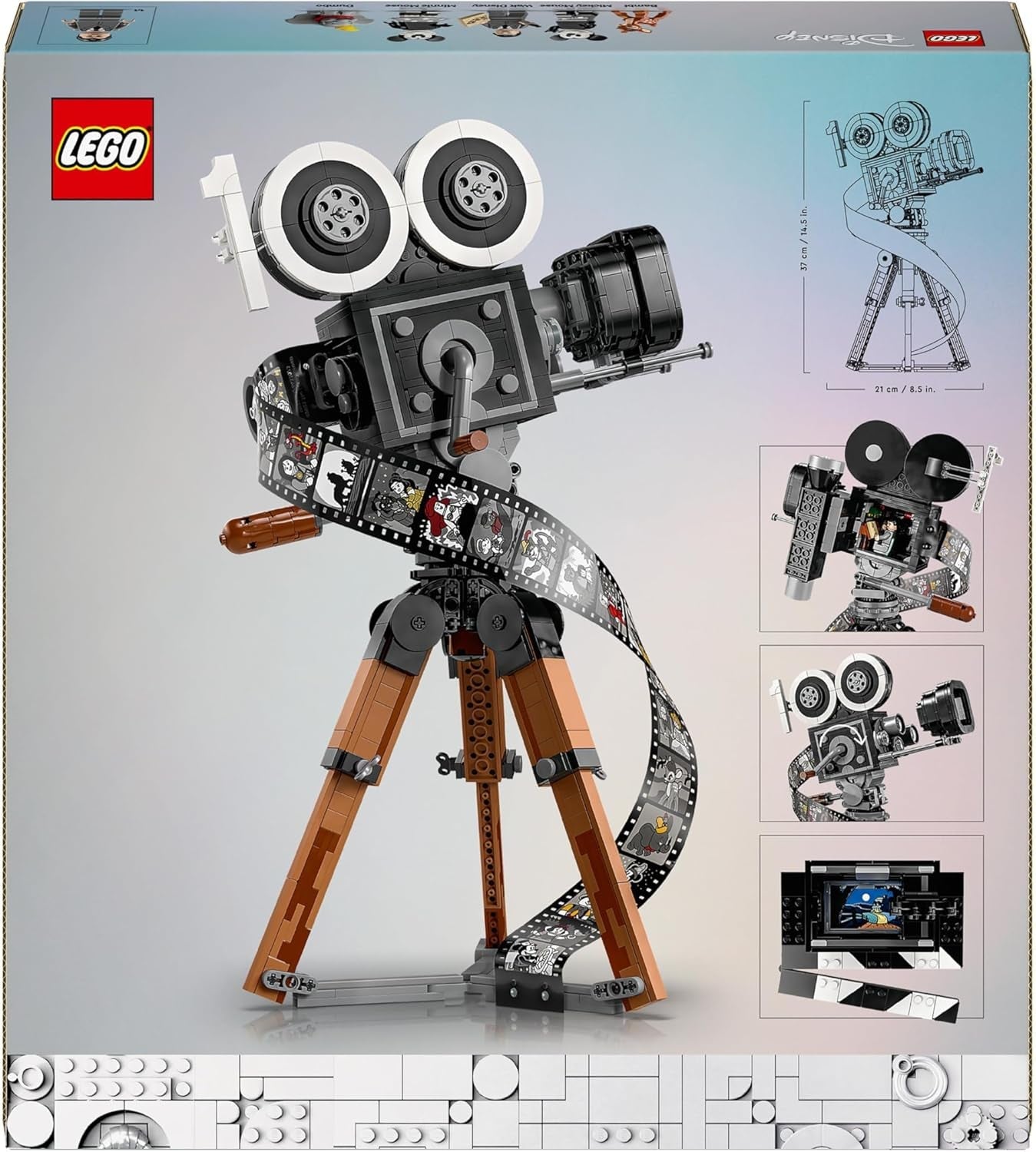 LEGO | Disney Camera - Omaggio a Walt Disney, Set per adulti con minifigure di Topolino e Minnie, personaggi di Bambi e Dumbo, Regalo per donne, uomini e fan, Esposizione 43230 Set da costruzione Besuche den LEGO-Store