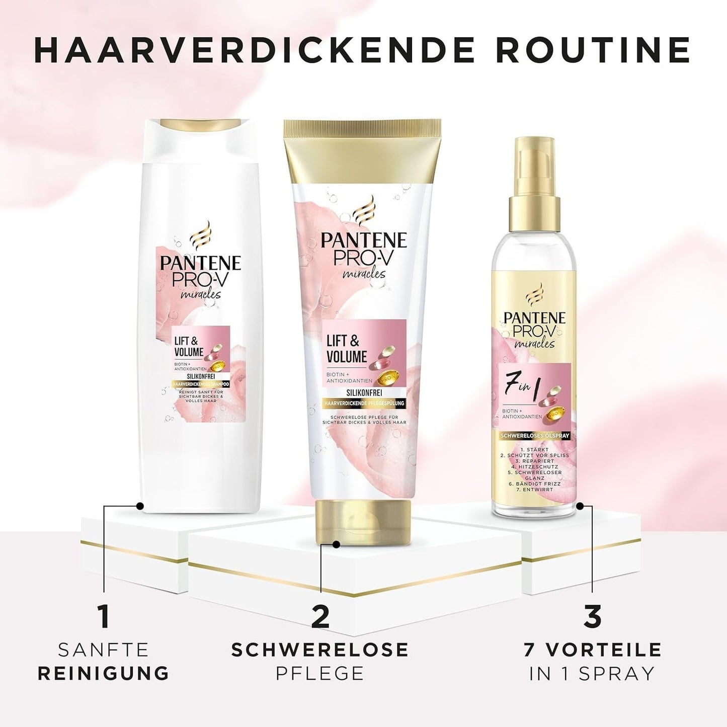 Pantene Pro-V Shampoo liftante e volumizzante con biotina, doccia e bagno Pantene senza siliconi