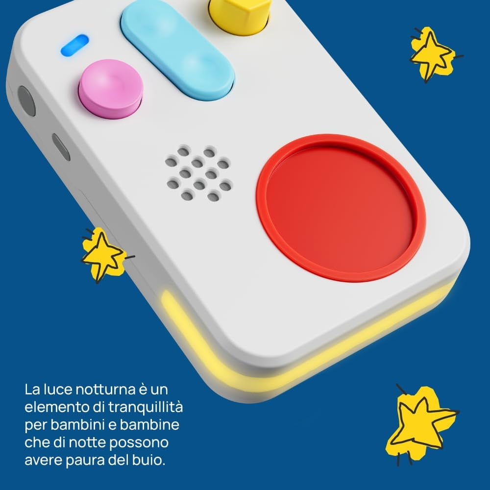 + Narratore interattivo per bambini con contenuti audio da 0 a 10 anni, scatola audio con figura sonora -Io, luce notturna, routine del sonno, gioco didattico musicale, versione italiana Jucarii Bebe Naty Shop