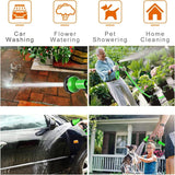Tubo Da Giardino Magic Tubo Flessibile Estensibile con Raccordi da 1,9 cm 1,27 cm Ugello Spruzzatore a 8 Funzioni Blu o Verde 15 m