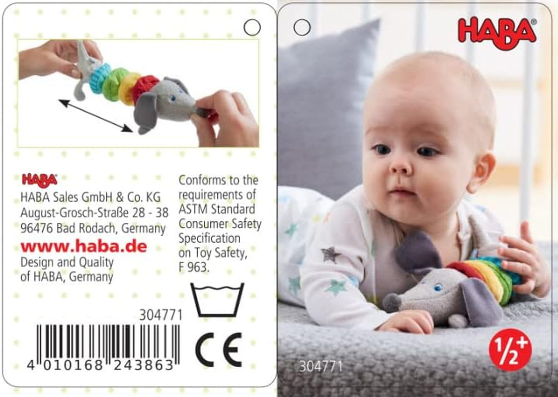 HABA 304771 - Bassotto con sonaglio, giocattolo in stoffa con motore a sonagli, giocattolo a partire da 6 mesi Giocattoli Bebe Naty Shop