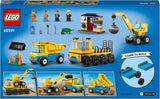 LEGO City 60391 Veicoli da costruzione e gru da demolizione, escavatore, autocarro con cassone ribaltabile e veicolo da trasporto, giocattolo educativo per bambini dai 4 anni in su Set di costruzione Besuche den LEGO-Store