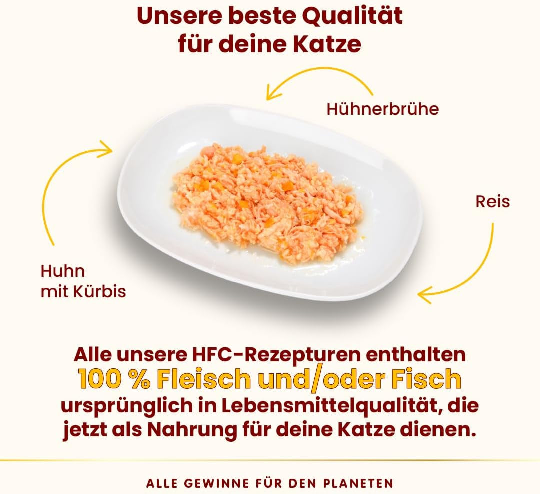 Almo Nature HFC Alimento umido naturale per gatti - Ricette assortite con pollo - 6 x 70g