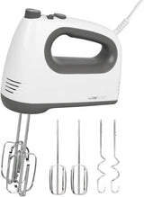 Mixer Clatronic | Motore Kraftvoller da 400 Watt | Sbattitore manuale | Turbostufe & 5 Geschwindigkeitsstufen | Sbattitore manuale | Spülmaschinengeeignete Edelstahlquirle Und -Knethaken | HM 3775 Cucina Naty Shop Weiß-Grau 400 Watt