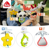 Fehn catena per giostrina Panda Baby Mobile - catena per giostrina con simpatici personaggi - giocattolo flessibile da appendere - giocattolo per passeggino per neonati e bambini da 0+ mesi Baby Toys Naty Shop