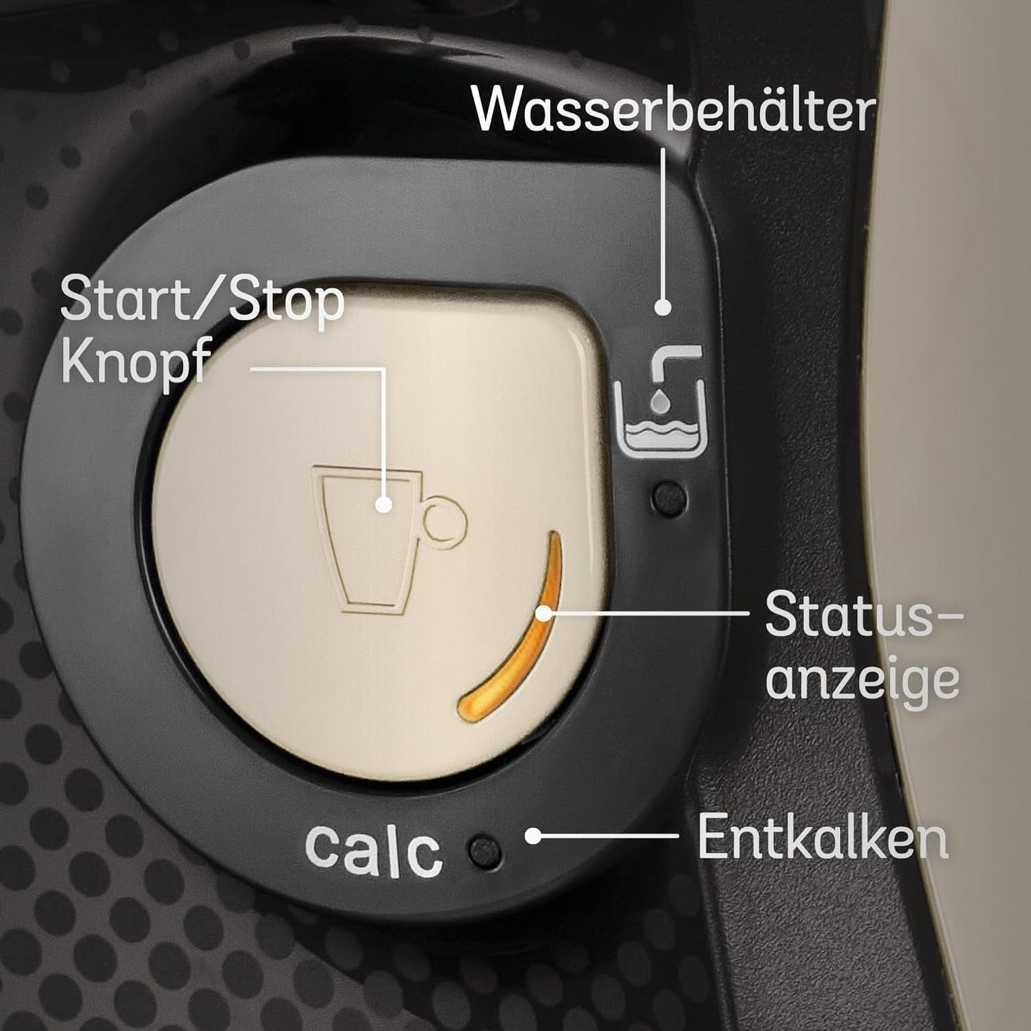 Bosch Tassimo Happy Friendly TAS107E Macchina per caffè a capsule, 70+ bevande, Adatta a tutte le tazze, Arresto automatico, Sostenibile, Dosaggio perfetto, Salvaspazio, 1400 W, Crema/Nero