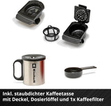 Macchina per caffè espresso a batteria Einhell TE-CF 18 Li-Solo Power X-Change (18 V, serbatoio dell'acqua da 240 ml, per caffè filtro e capsule di caffè, maniglia per il trasporto, inclusa tazza di caffè con coperchio, senza batteria)
