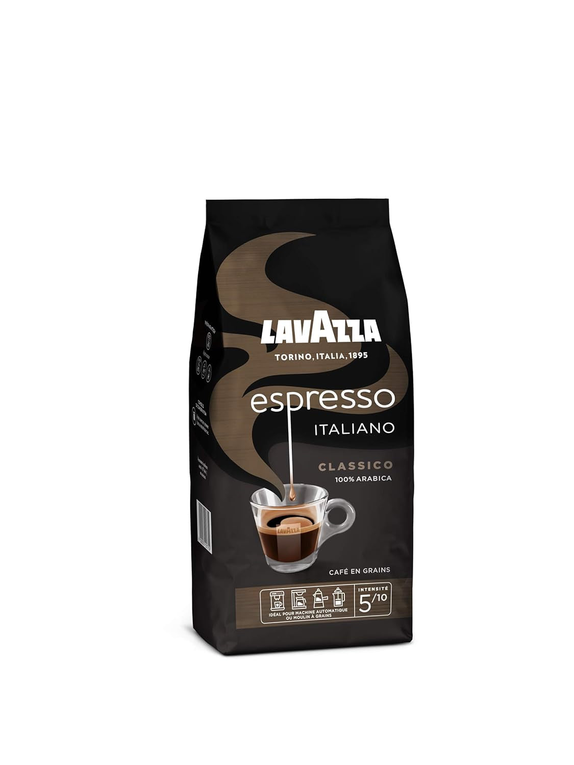 Caffè Lavazza Espresso Italiano in grani, Espresso 100% Arabica, equilibrato e aromatico, confezione da 500g