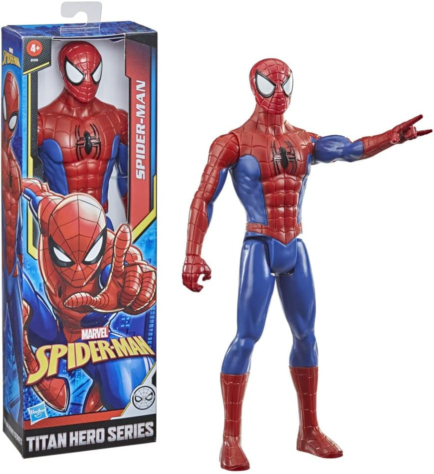 Marvel Titan Hero Series Action Figure di Spider-Man Supereroe alto 30 cm con arti mobili compatibile con altri giocattoli di Spider-Man per bambini 5+ Action Figure Naty Shop