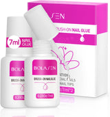 Colla per punte per unghie, Colla per unghie BOLASEN extra forte, 4 pezzi Colla per unghie screpolate, Colla per unghie, Colla per unghie artificiale extra forte, Colla per unghie - 4 * 7 ml