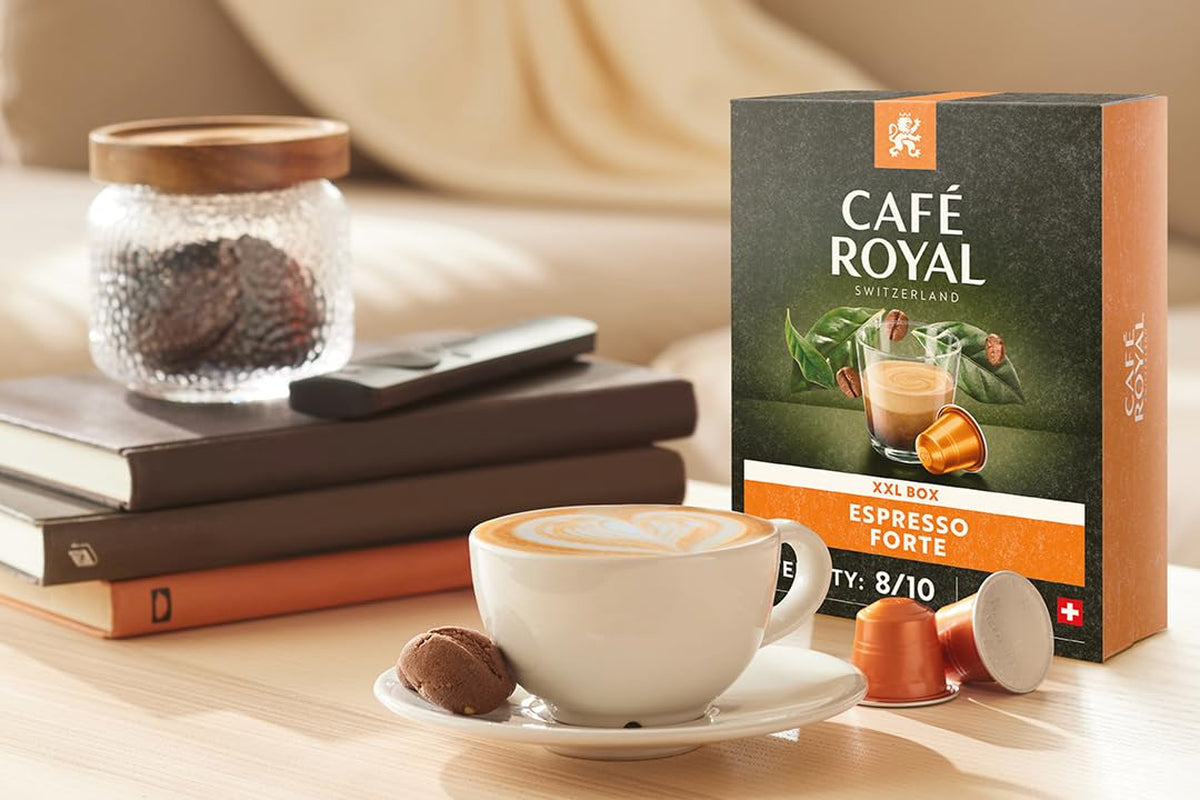Espresso Forte 36 capsule per macchina da caffè Nespresso - Intensità 8/10 - Capsule per caffè zertifiziate UTZ in alluminio (confezione con 3)