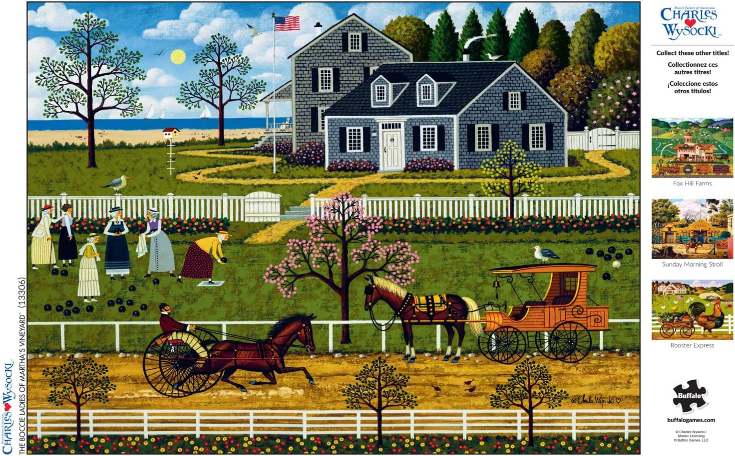 Buffalo Games - Charles Wysocki - Bocce Ladies from Marthas Vineyard - puzzle 1000 pezzi Puzzle Naty Shop