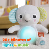 Bright Starts, Elefantino Hug-a-bye con luci, canzoni, texture diverse e altro, multicolore Toys Bebe Naty Shop