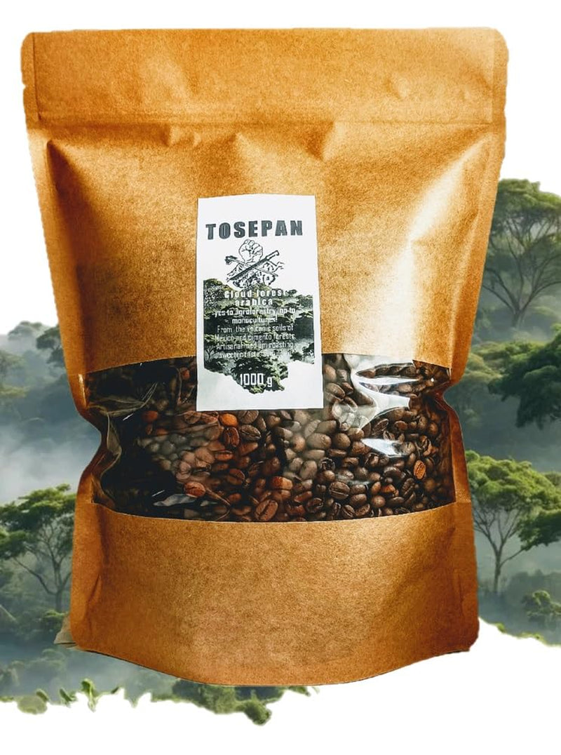 Caffè Tosepan Arabica della foresta tropicale del Messico 1000 g