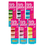 Set 6 paste coloranti Decocino - 6 x 20 g - Colorante alimentare rosso, rosa, verde, giallo, blu e nero, ideale per colorare torte, fondente e creme - Azo-free e senza glutine