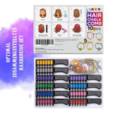 Set di gessi per capelli Magicat per ragazze I 10 colori lavabili e 5 elastici per capelli I Regalo per ragazze da 4 a 10 anni I Regalo creativo per la festa di compleanno dei bambini 2025 I Tinture per capelli sicure e colorate Naty Shop