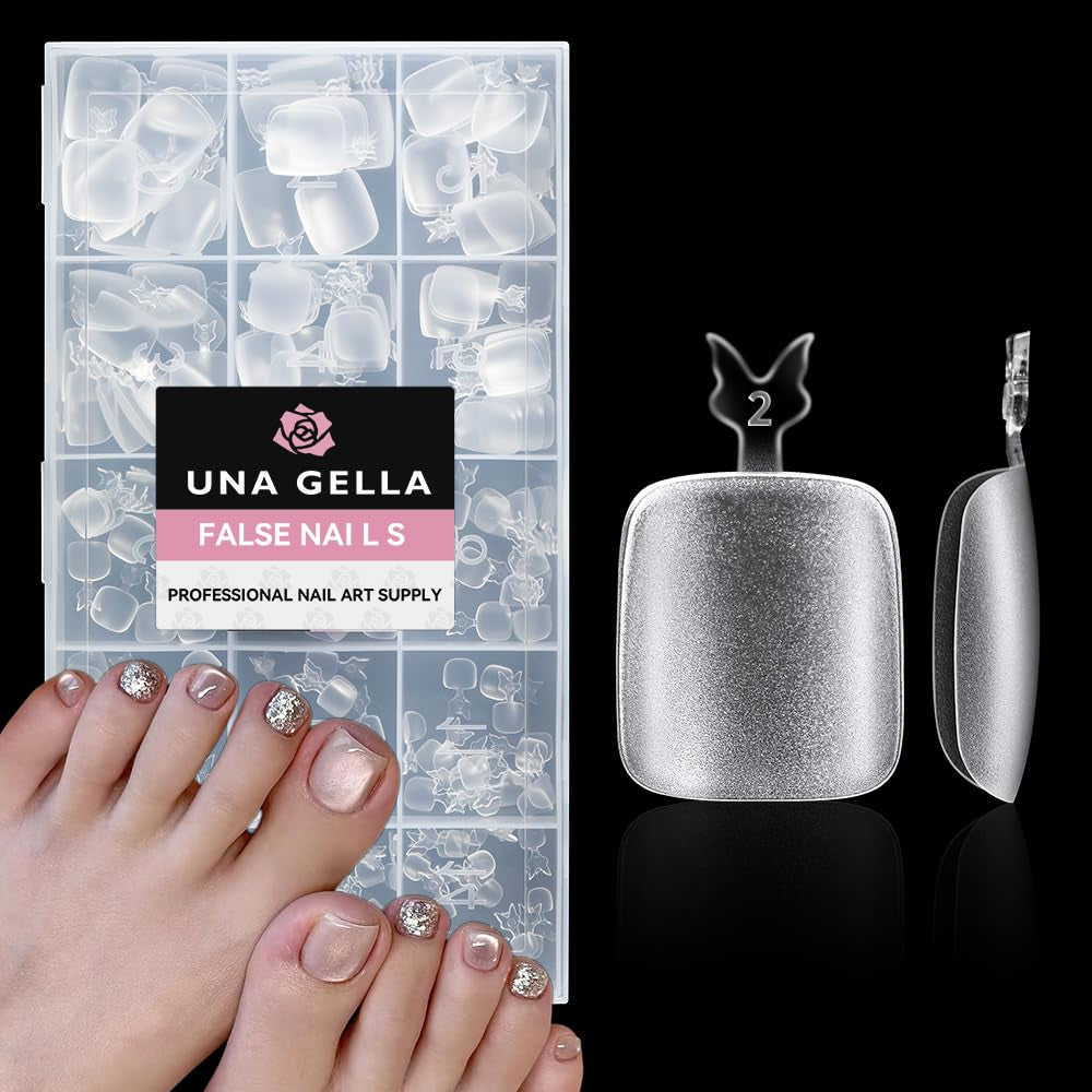 Punte per unghie in gel ballerina 216 pezzi 12 dimensioni Punte per unghie in gel morbido Copertura completa Set di estensioni per unghie Semi opaco Fai da te Home Art