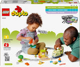LEGO DUPLO Town Treno Avventura Interattivo, Playset con luci e suoni per il gioco di ruolo, Consente ai bambini di 2 anni di costruire binari, Giocattolo educativo prescolare 10427 Set da costruzione Besuche den LEGO-Store