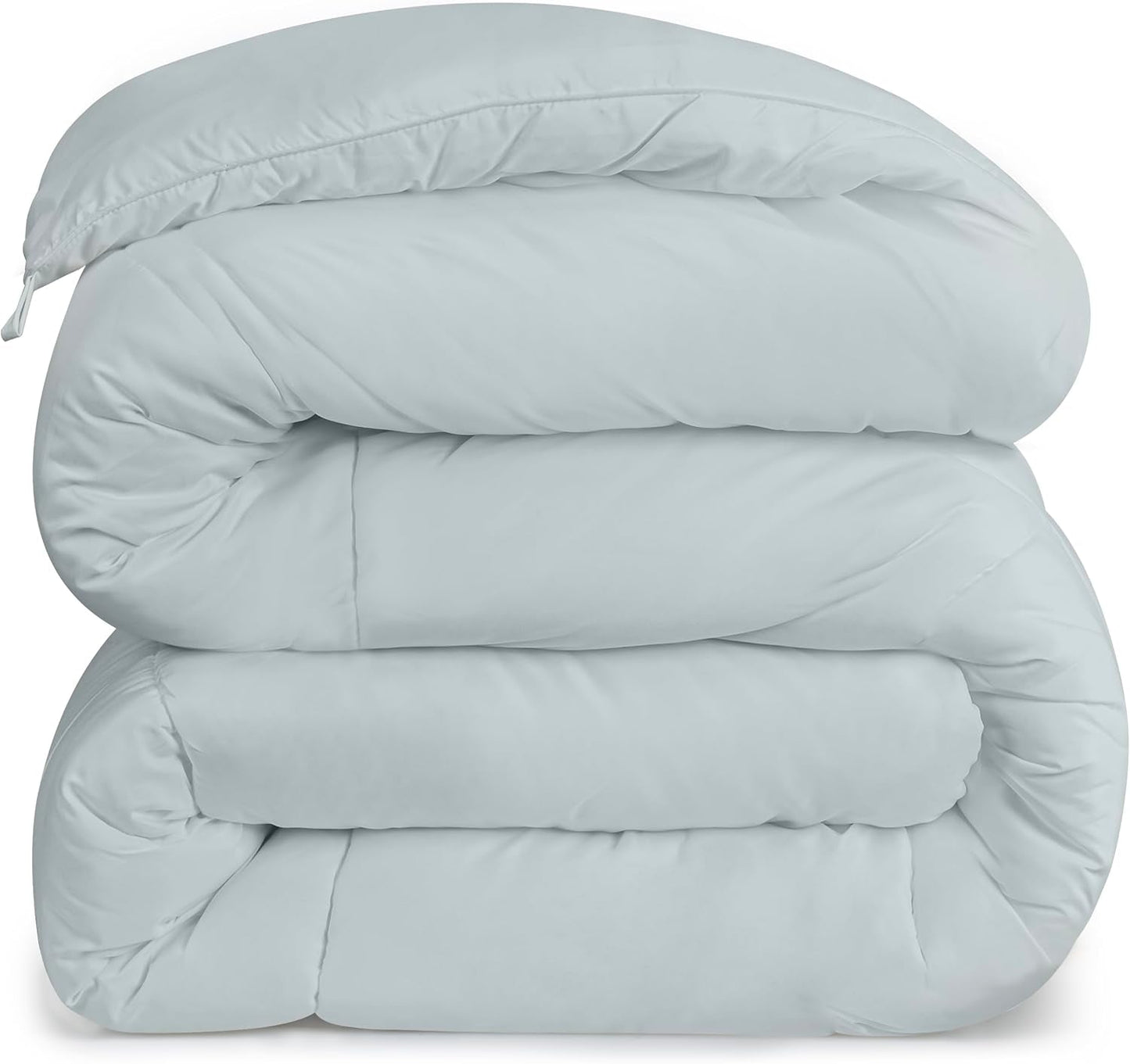 Biancheria da letto Utopia Piumino per tutte le stagioni 250 g/m² Imbottitura in morbida fibra siliconata Letto matrimoniale cucito in scatola (Letto matrimoniale XL Grigio chiaro) Naty Shop Trapunte e Trapunte