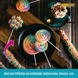 Decocino Pasta colorante liposolubile Set da 6 - 6 x 15 g - Coloranti alimentari in rosso, bianco, verde, giallo, blu e nero, ideali per colorare torte, fondente e creme - Senza azo e glutine