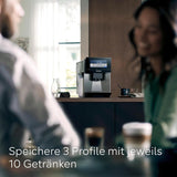 Siemens EQ900 TQ903D03 Macchina per caffè espresso automatica, Controllo app, Display touch intuitivo, Modalità Barista, AromaBoost, Riduzione del rumore, Macinacaffè Premium, Pulizia automatica a vapore, 1500 W, Acciaio inossidabile