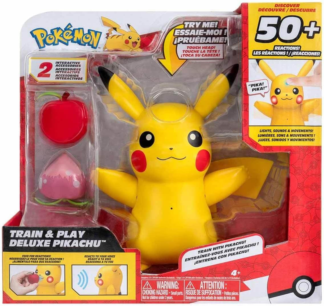 Pokémon PKW3330 - Deluxe My Partner Pikachu, Pikachu ufficiale con luci, suoni e movimento Action figures Naty Shop