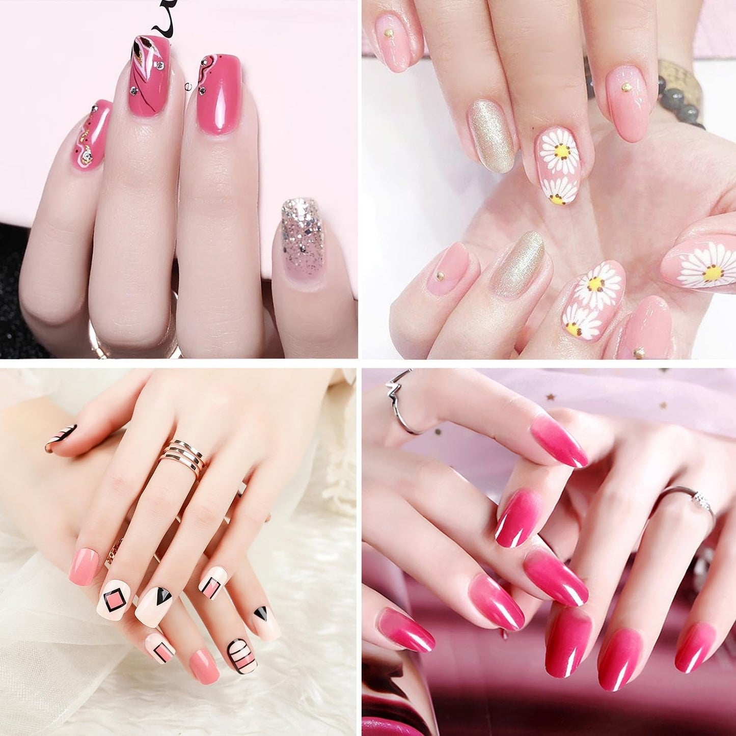 Set di 6 pins per nail art, set di pinsel dal design doppio, set di pinsel per nail art in acrilico Strumento per punteggiare i pinsel per nail art per nail art fai da te (con 1 pezzo di ricambio)