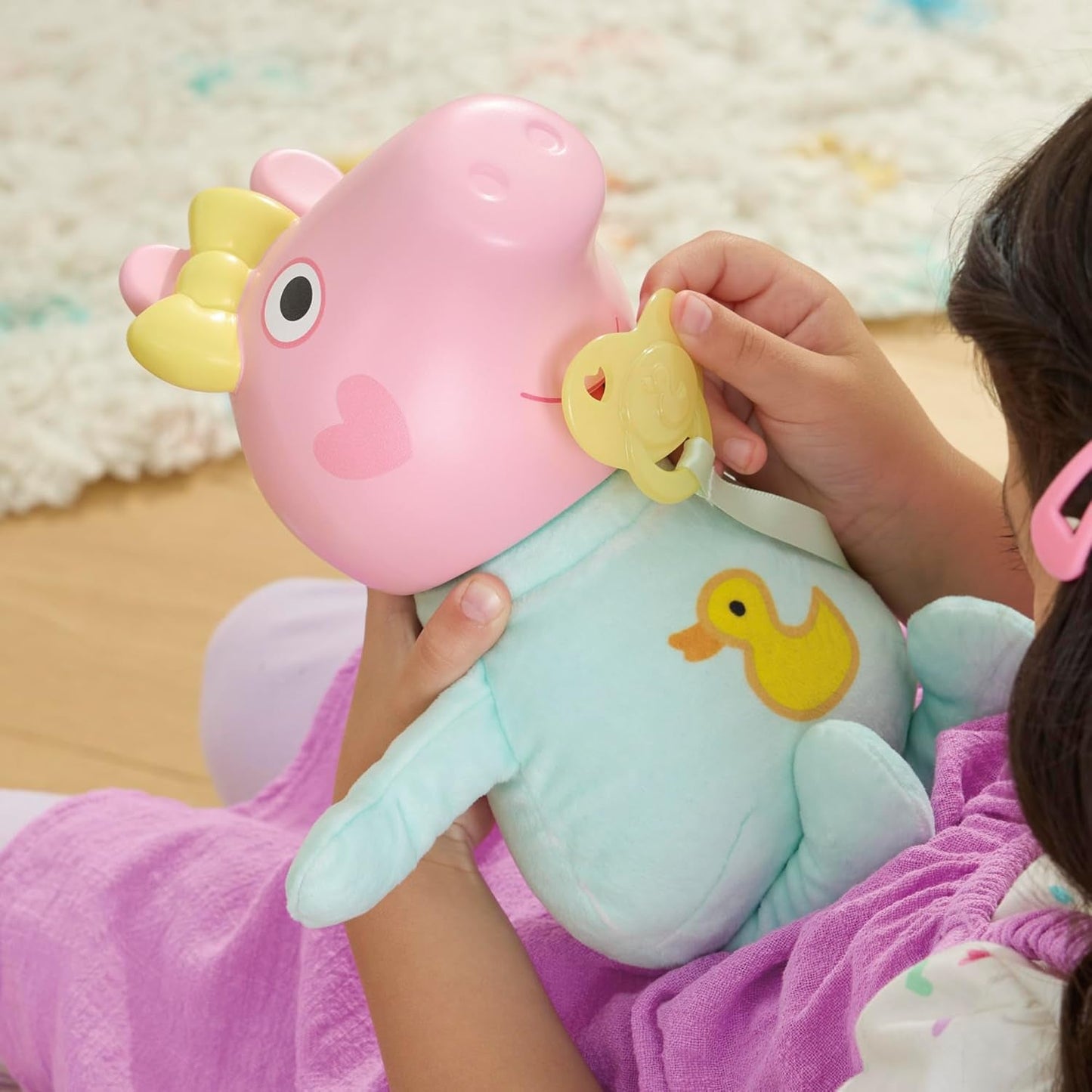 Peppa Pig bambola interattiva Evie da 28 cm con 20 suoni e molte funzioni, set di giocattoli per bambini dai 3 anni in su
