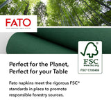 - Fazzoletti di carta usa e getta Morbidezza e morbidezza Confezione da 40 fazzoletti formato 38X38 4 pieghe 2 veli Verde foresta Carta di pura cellulosa al 100% certificata FSC (confezione da 2)