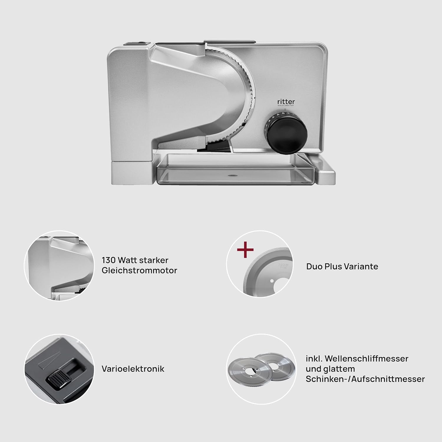 Ritter Serano 7 Duo plus Affettatrice elettrica multifunzione Rasnite e Affettatrici Naty Shop