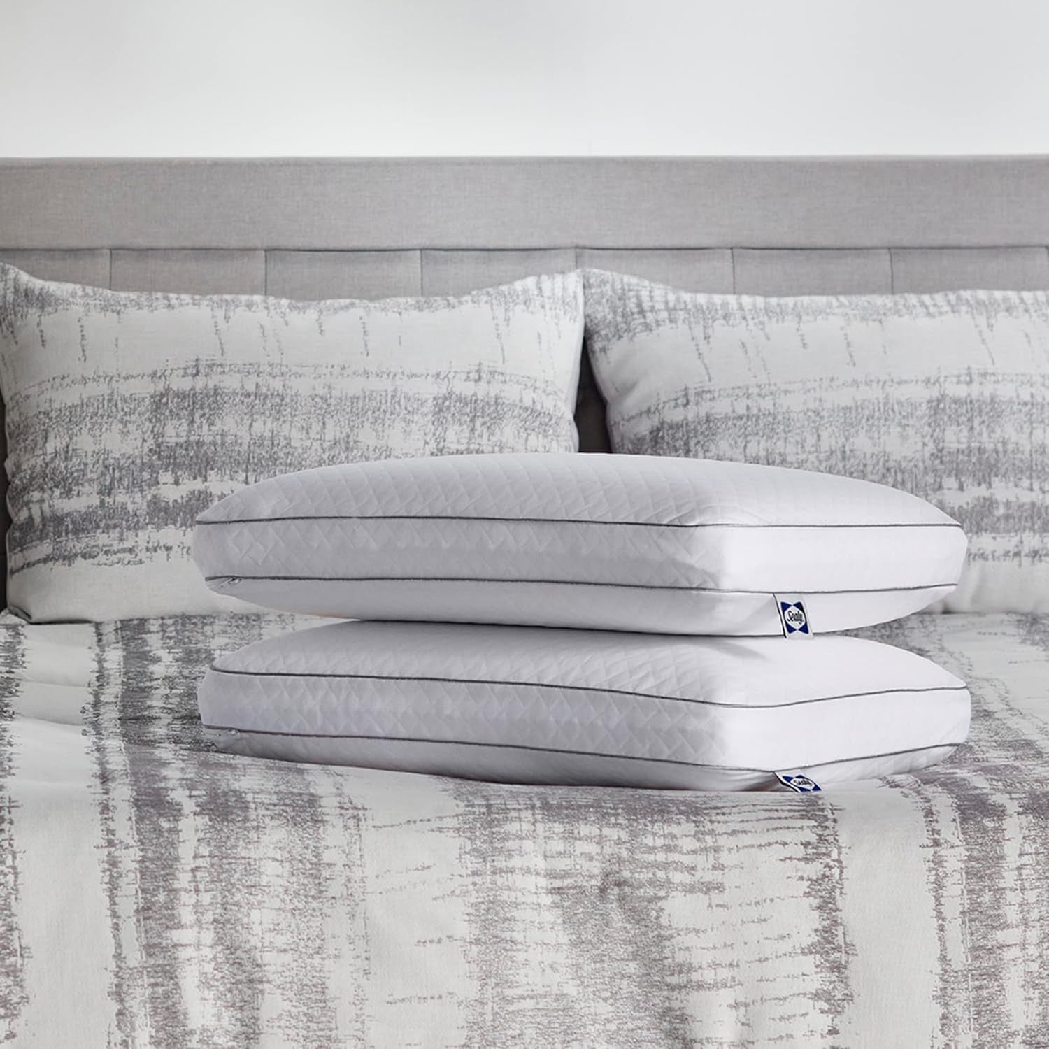 Sealy Essentials Cuscino in memory foam standard bianco 2 pezzi Naty Shop Cuscini standard 2 pezzi