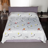 Kanguru Bed, copriletto, coperta in pile per letto matrimoniale, coperta in microfibra, Snoopy Peanuts GRIGIO, 230X230Cm, coperta estiva, copriletto per camera da letto Letti e coperte Besuche den Kanguru-Store 230 X 230 letto matrimoniale Snoopy grigio
