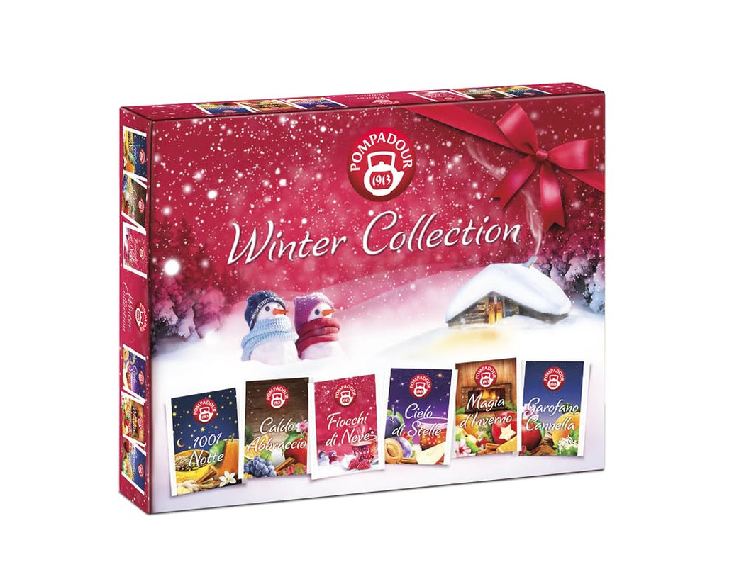 Pompadour Collezione Invernale 1913 Assortimento di Tisane alla Frutta e alle Erbe Decaffeinate - 1 x 30 Bustine di Tè (82,5 Grammi)