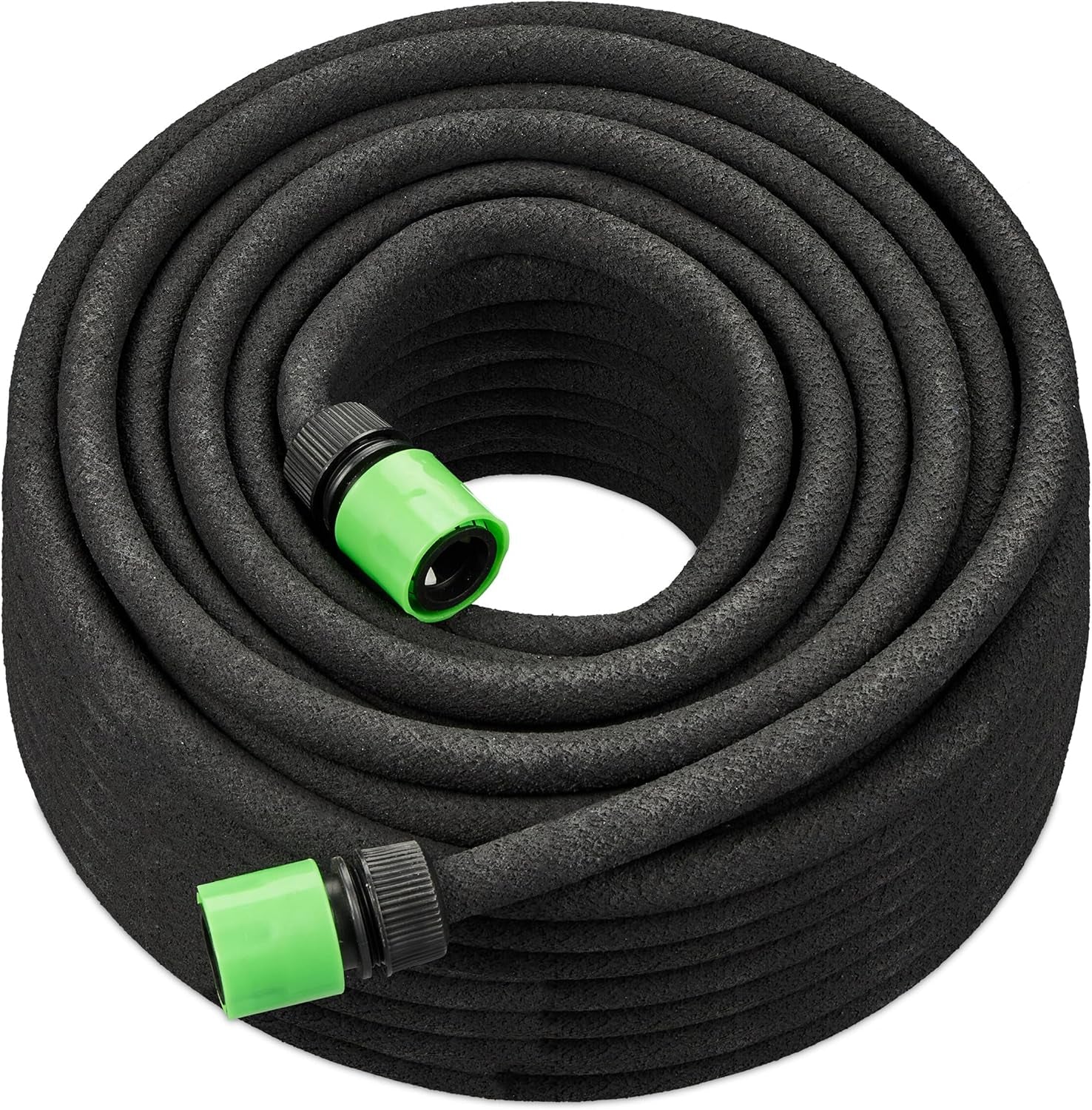 Relaxdays Tubo Antigoccia 50m Tubo per Irrigare Strati Alti e Siepi Tubo da Giardino Nero
