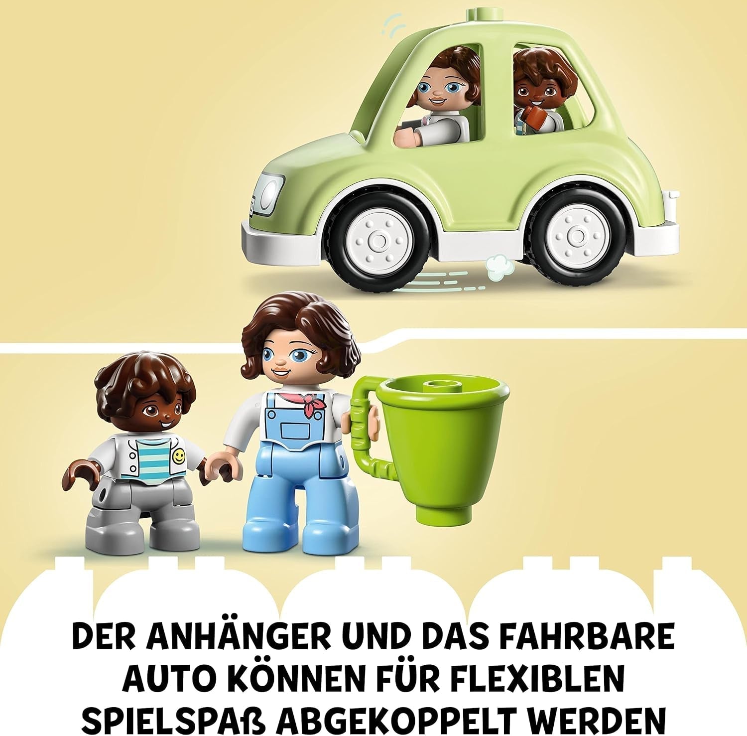 LEGO DUPLO A casa sulle ruote 10986, macchinina con grandi mattoncini, personaggi e macchinina per ragazzi e ragazze dai 2 anni, sviluppa capacità motorie complesse Set di costruzione Besuche den LEGO-Store