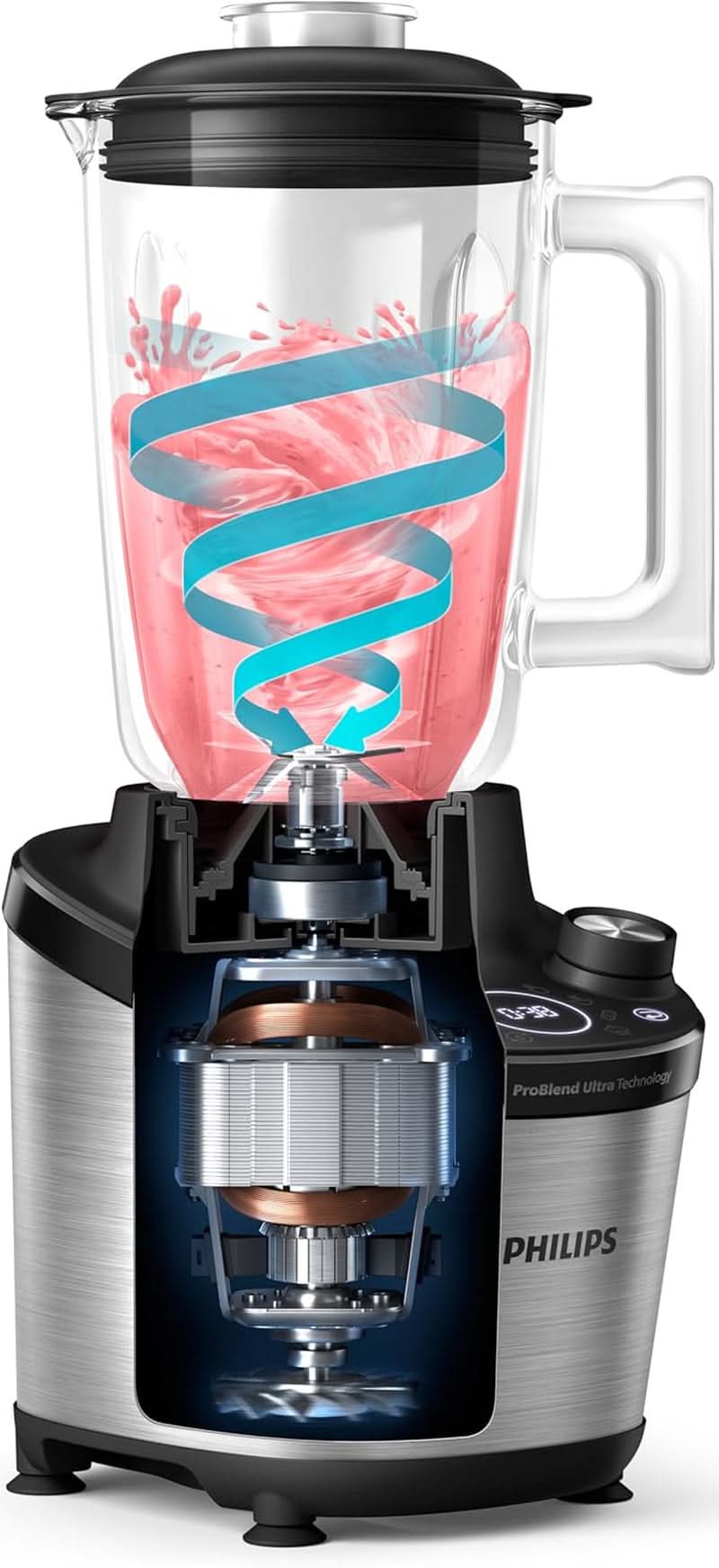 Frullatore PHILIPS Serie 7000 HR3760/00, 2l, 1500W, 12 velocità, nero Cucina Naty Shop
