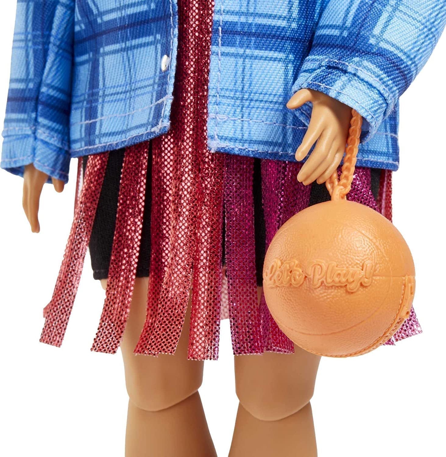 Barbie HDJ46 - Bambola Extra in Abito con Maglia da Basket e Accessori, con Animale Corgi, Capelli Ricci Extra Lunghi con Meches Rosa e Giunti Flessibili, Giocattolo Regalo per Bambini 3+ Naty Shop Dolls