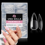 Punte per unghie in gel ballerina 216 pezzi 12 dimensioni Punte per unghie in gel morbido Copertura completa Set di estensioni per unghie Semi opaco Fai da te Home Art