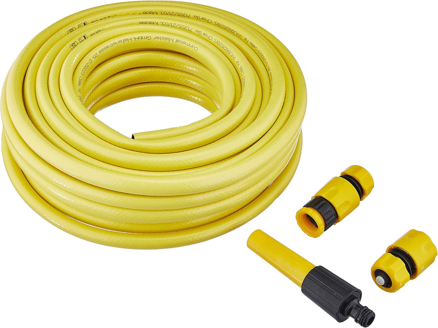Tubo flessibile intrecciato Meister Cross, 12,7 mm (1/2 pollice) - Lunghezza 20 m - Raccordi inclusi - Per irrigare piccole aree - Resistente allo schiacciamento e all'abrasione - Resistente ai raggi UV / Tubo da giardino / Tubo dell'acqua / 9926280