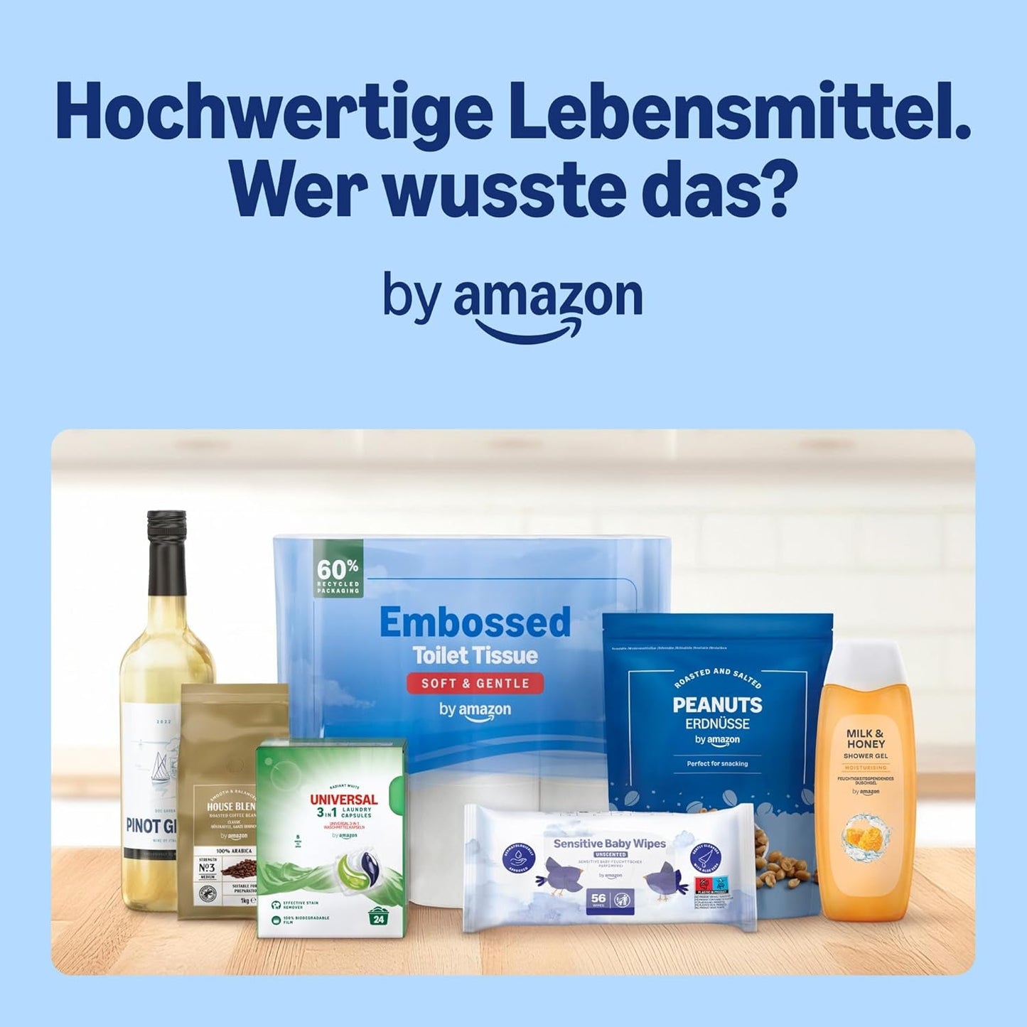 Salviette per neonati Amazon Ultra Sensitive, 1080 salviette, senza profumazione, confezione da 18 salviette da 60 (precedentemente marchio Amazon, prodotto identico)