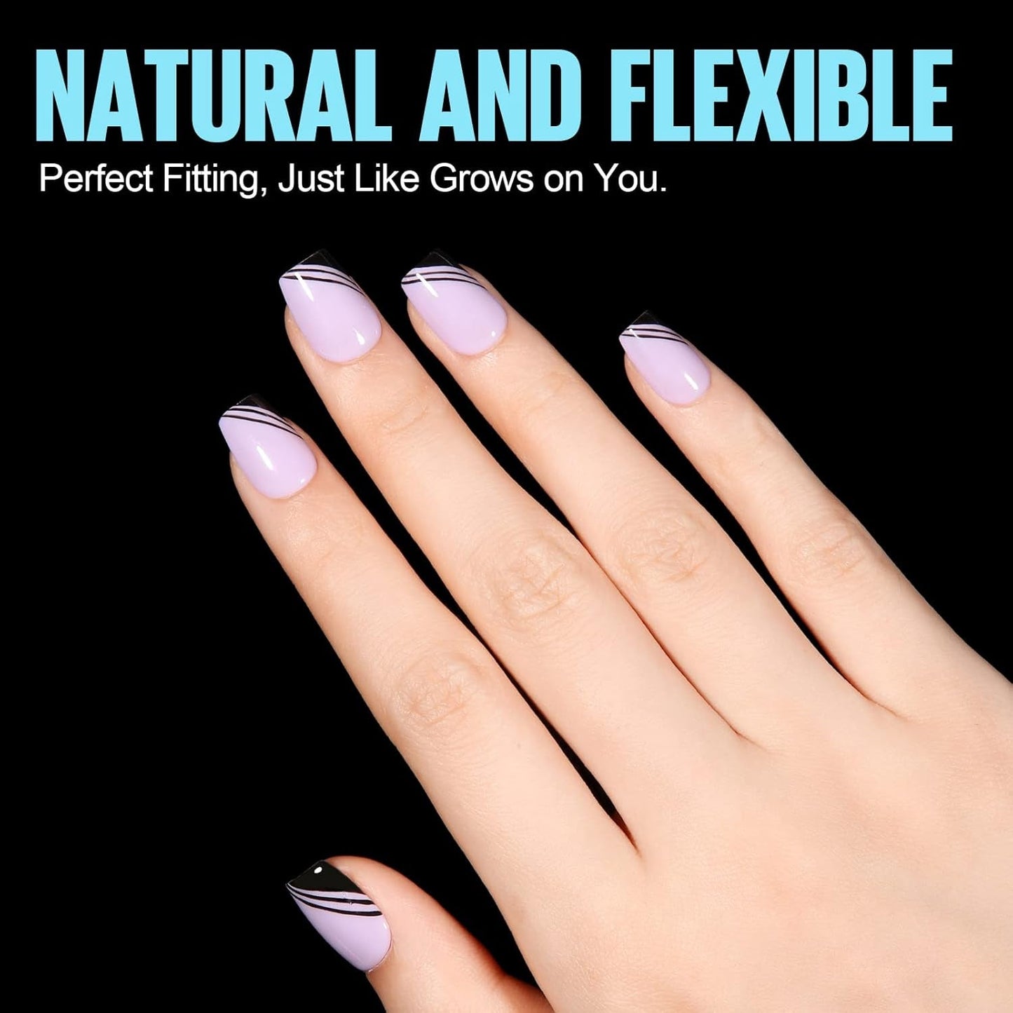 TOMICCA Coffin Tips Punte per unghie ultra corte - Punte per unghie, Punte in gel morbido, Copertura completa, Punte per unghie artificiali opache preformate, Punte per unghie in gel - 360 pezzi, 15 dimensioni