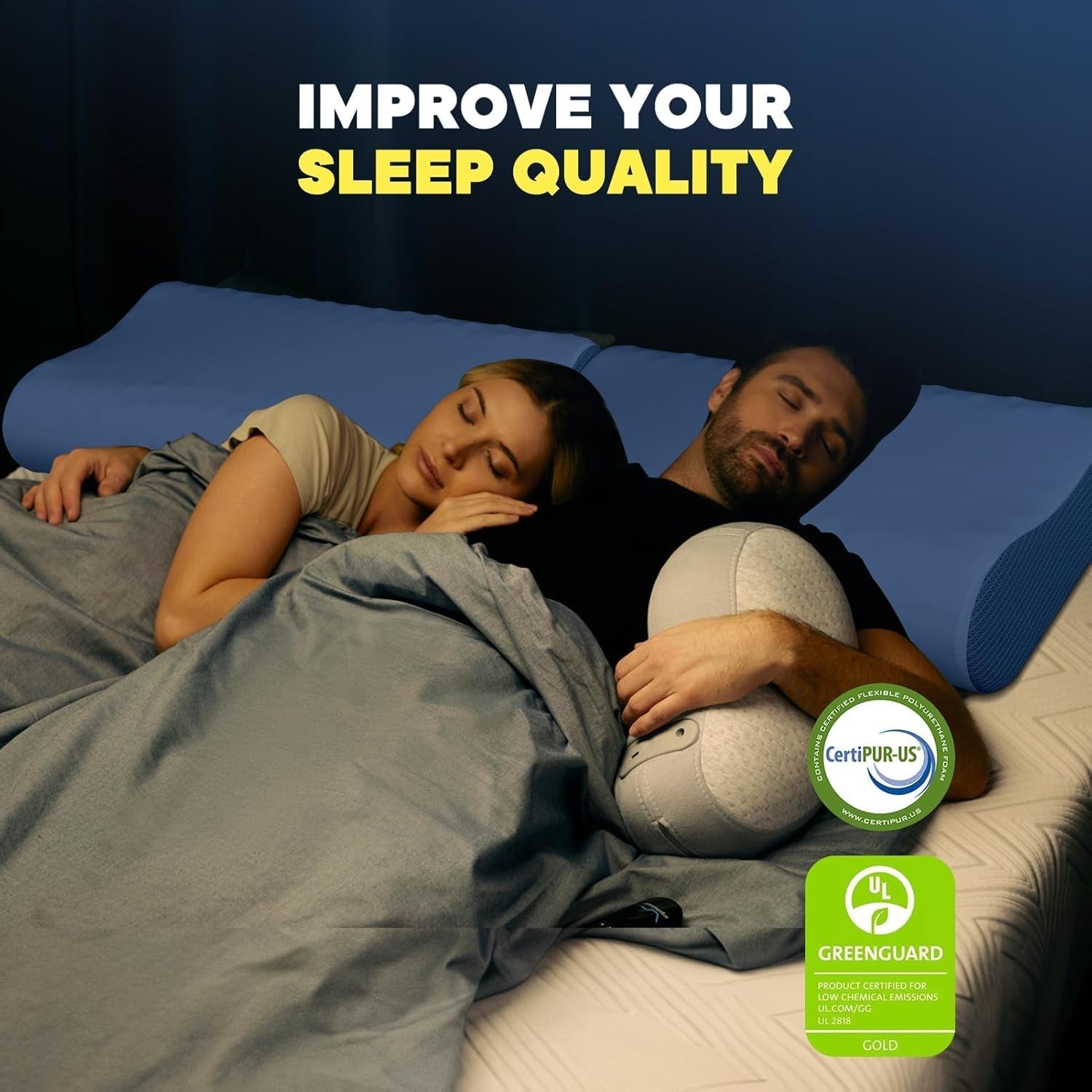 Cuscino per il collo rinfrescante per alleviare il dolore al collo Cuscini per dormire in memory foam Cuscino cervicale per dolori al collo e alle spalle Cuscino da letto ergonomico Cuscino di supporto per il collo per chi dorme sulla schiena Cuscini ortopedici cervicali Naty Shop